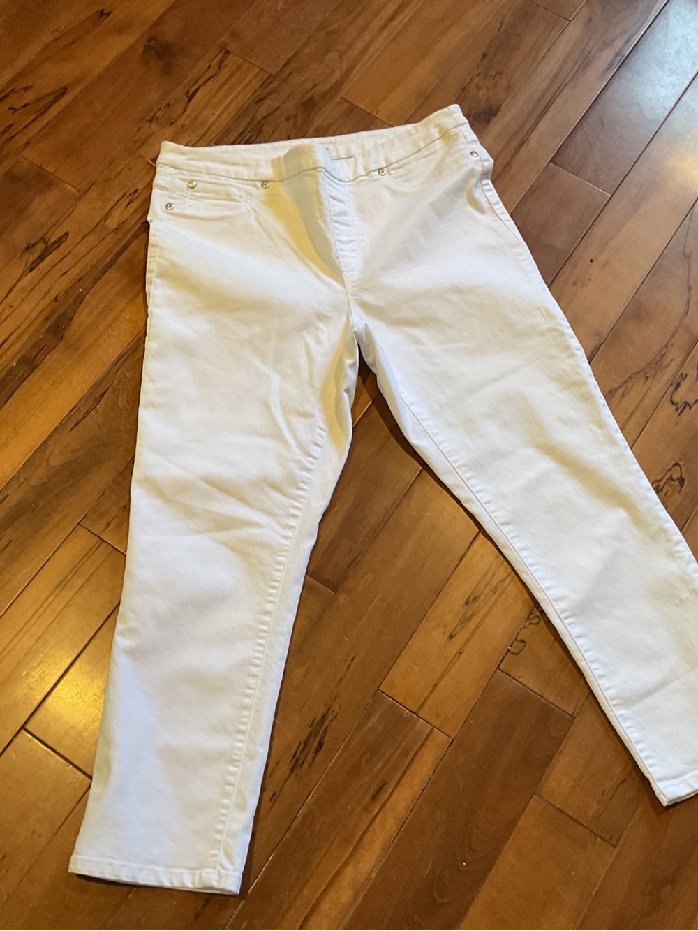 Tribal Jeans White Cotton crop length size 10